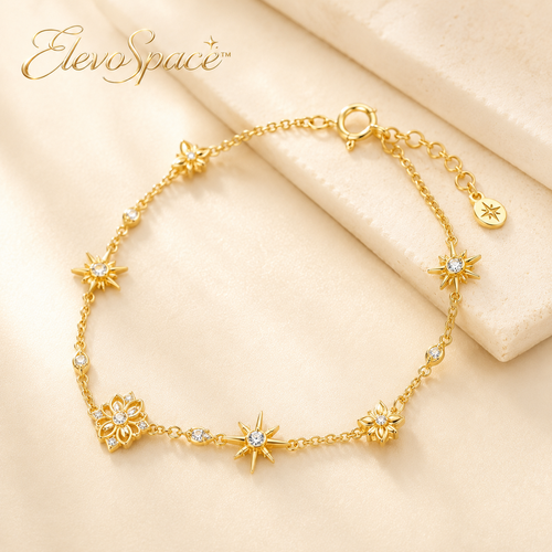 ElevoSpace™ Astrabloom Constellation Moissanite Chain Bracelet