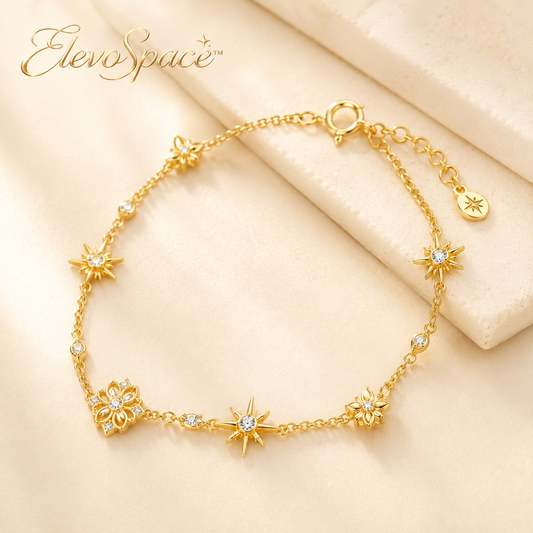 ElevoSpace™ Astrabloom Constellation Moissanite Chain Bracelet