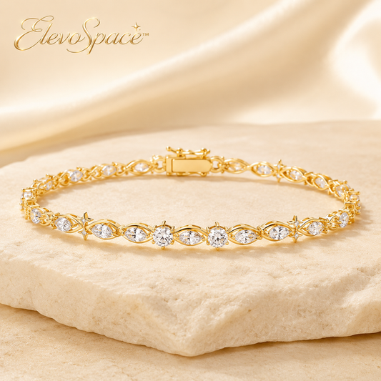 ElevoSpace™ Aureline Interlace Moissanite Bracelet